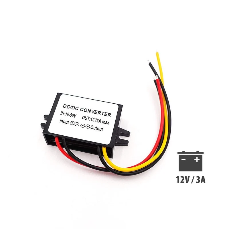 Convertisseur Tension DC 12V 3A pour Trottinette Électrique
