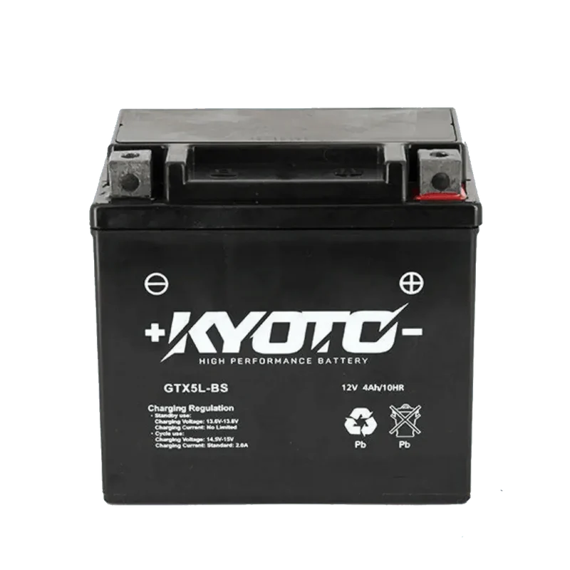 Batterie GTX5L-BS KYOTO 12V 4Ah AGM pour moto et scooter