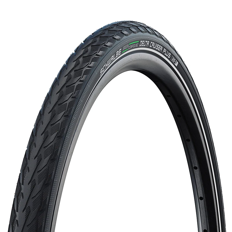Pneu VTC Urbain 700 X 47 (29 X 1,75) Schwalbe Delta Cruiser Plus Noir Tr (47-622) Renfort Puncture-Guard (Twin Skin) Compatible VAE