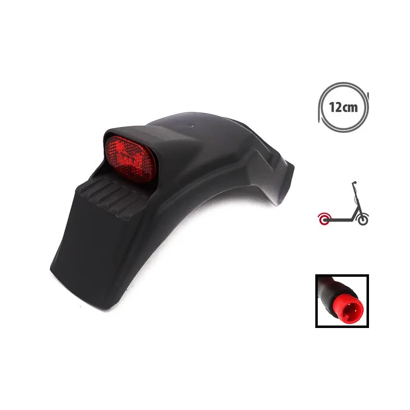 Garde boue arriere avec LED Dualtron Togo noir