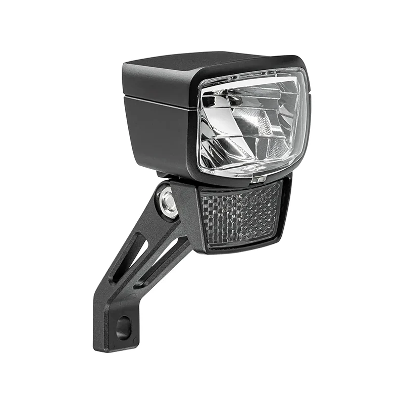 Éclairage Vélo VAE - E-Bike Avant Sur Fourche Axa Nxt 80 E-Bike 6-12V 80Lux Homologué Noir Compatible Dynamo - Pour Voir A 100M Et Visible A 5.5Kms