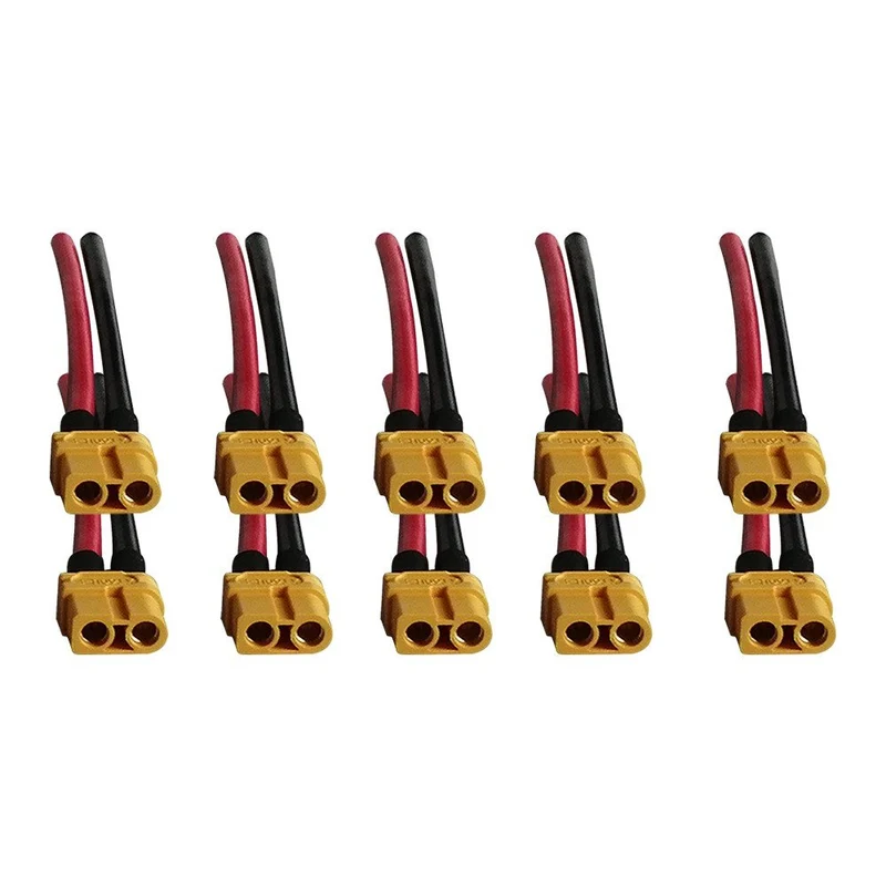 Câble Connecteur XT60 Femelle avec Câble 10 cm X10 pcs pour Trottinette Électrique