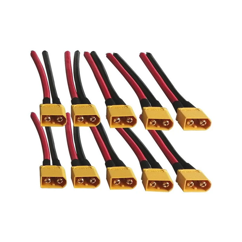 Câble Connecteur XT60 Mâle 10 cm X10 pcs pour Trottinette Électrique
