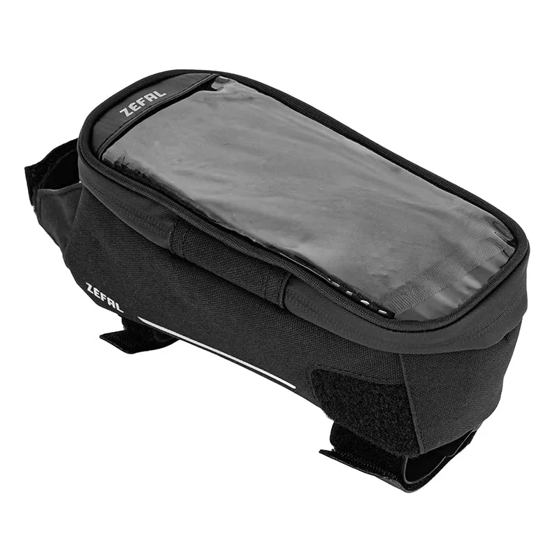 Sacoche De Cadre Vélo Zefal Console Pack T1 1L Noir Avec Support Smartphone Étanche Tactile Fixation Velcro (L 90 X L 210 X H 110 mm)