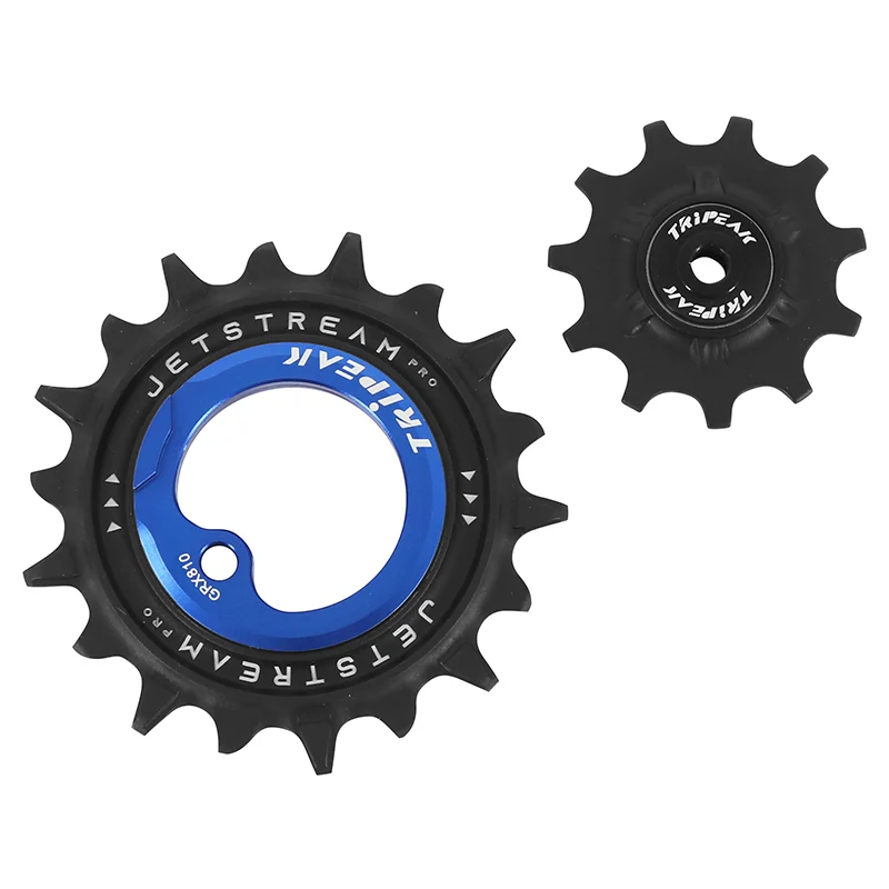 Galet Dérailleur Aopw Tripeak 11-18 Dents Céramique 12-11X2V. Shimano Grx Rx810 - 815 - 820 Bleu Fonce (Jeu De 2) (Garantie 4 Ans)
