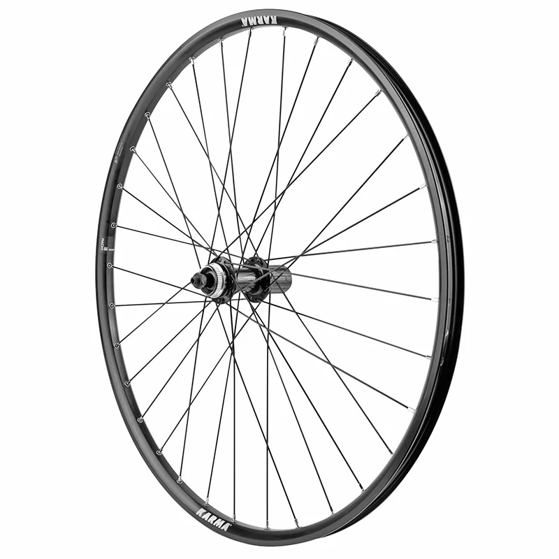Roue VTT Disque Blocage 27.5" Karma Arrière Noir Moyeu Shimano Qc400 Centerlock Cassette Type Shimano 11-10-9V 32 Rayons Jante 21C -Poids Max 150 Kg-