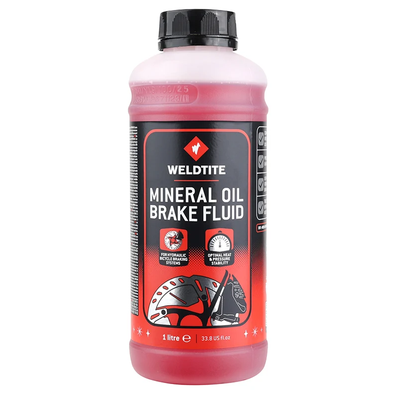 Liquide De Frein - Huile Vélo Weldtite Mineral Pour Shimano-Tektro-Magura (Bidon 1L) Colori Rose