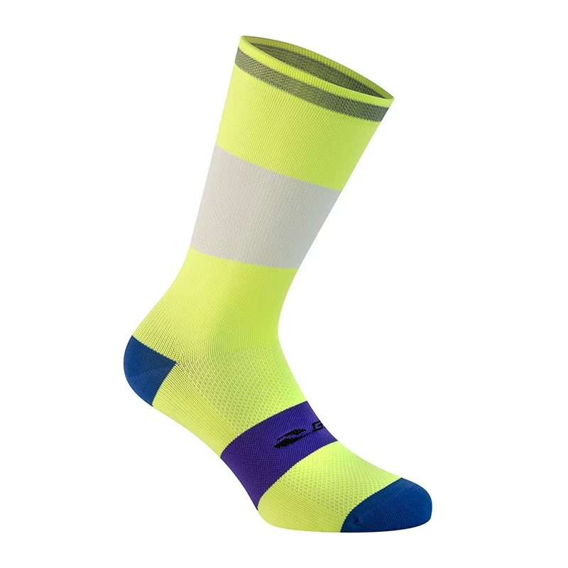 Chaussettes - Socquettes Été Gist Reflex Jaune Fluo 44-47 Avec Bande Reflechissante - Hauteur 20 cm (Paire)