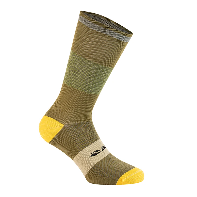 Chaussettes - Socquettes Été Gist Reflex Ocre 36-39 Avec Bande Reflechissante - Hauteur 20 cm (Paire)