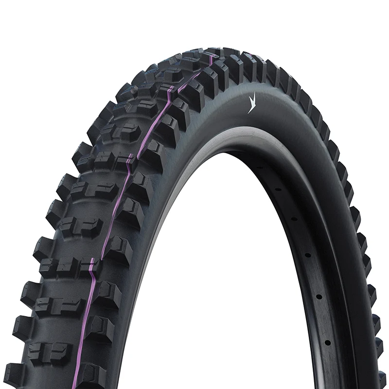 Pneu VTT Gravity - VAE 27.5 X 2.50 Schwalbe Shredda Rear-Arrière Radial Noir Tubeless Ready Ts (64-584) Homologué VAE E50