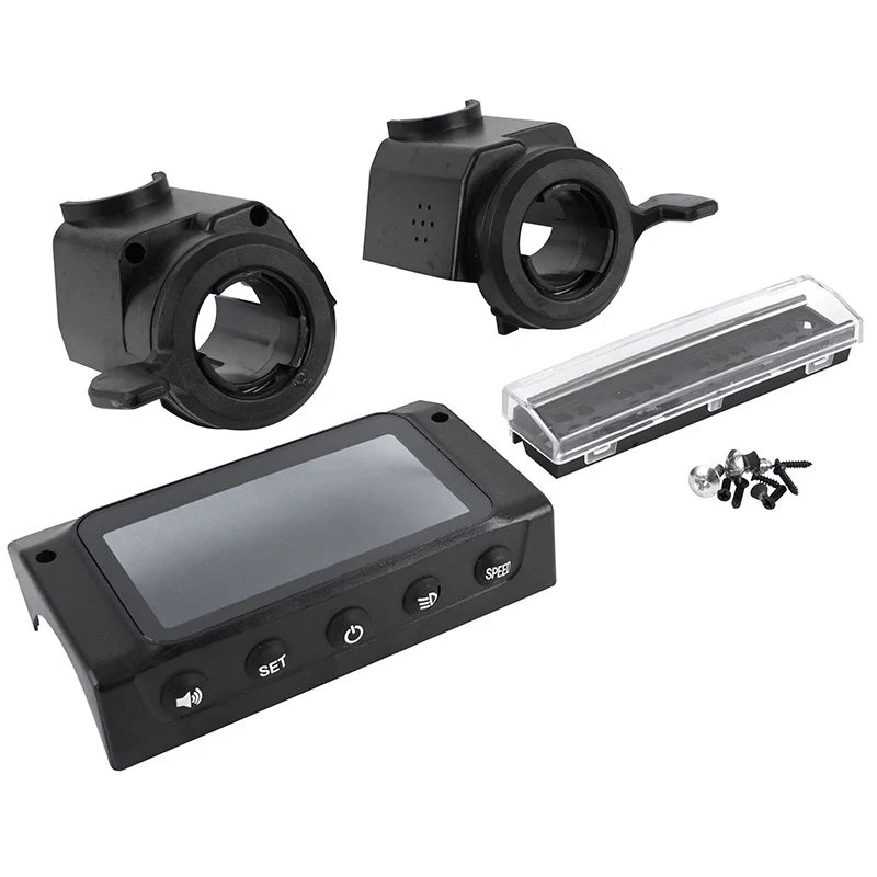 Couvercle-Cache D'Ecran Pour Compteur Trottinette Kugoo Avec Accelerateur Et Frein Noir
