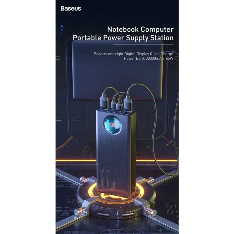 Batterie Externe 30,000mAh 65w Power Bank Blanc