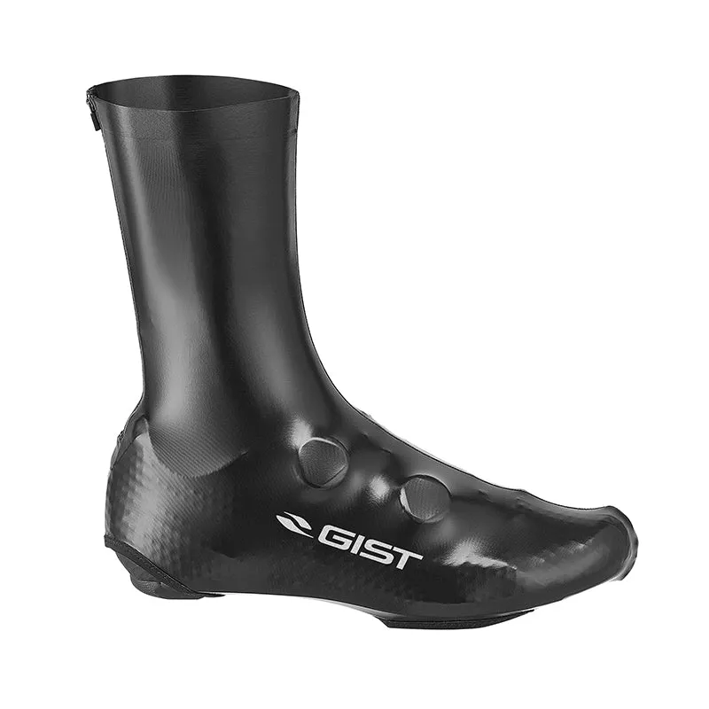 Couvre Chaussure Pluie Route Gist Rain Noir 46-48 Avec Zip Thermosoude (Paire)