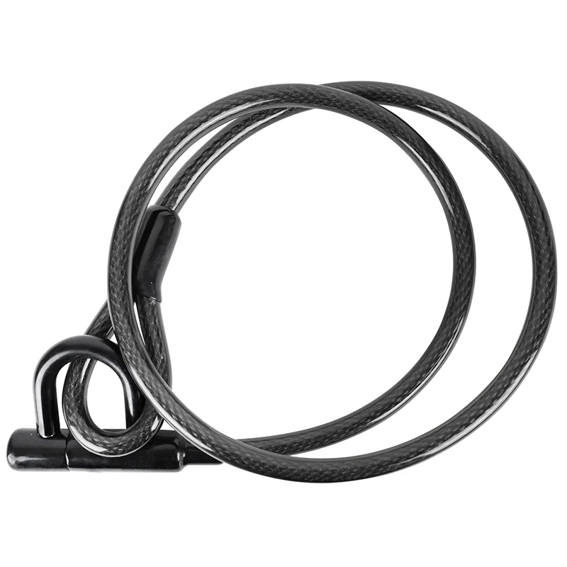 Antivol Vélo - Trottinette Câble-U A Clé Diam 15 mm L 1,50 M Noir Livre Avec 2 Clés - Niveau Sécurité 7