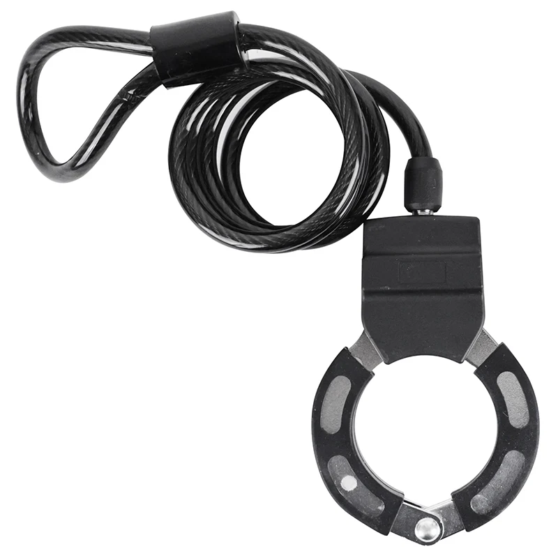 Antivol Vélo - Trottinette Câble A Boucle Avec Menotte Diam 8 mm L1M - Livre Avec 2 Clés -Niveau Sécurité 6