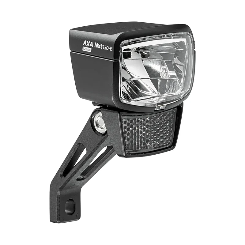 Éclairage Vélo VAE - E-Bike Avant Sur Fourche Axa Nxt 130 E-Bike 6-12V 130Lux Homologué Noir Compatible Dynamo - Pour Voir A 140M Et Visible A 7Kms