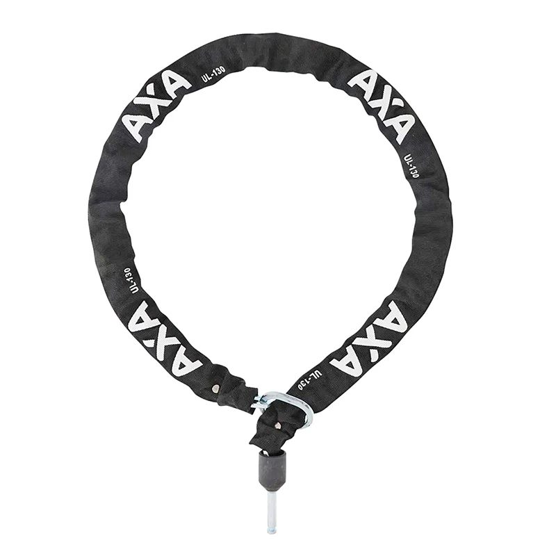 Antivol Vélo Chaîne A Boucle Axa Ulc-130 Pour Fer A Cheval Diam 5.5 mm L1.30M Noir (Profondeur 50 mm Diam 10 mm) -Livre Avec Sacoche De Selle