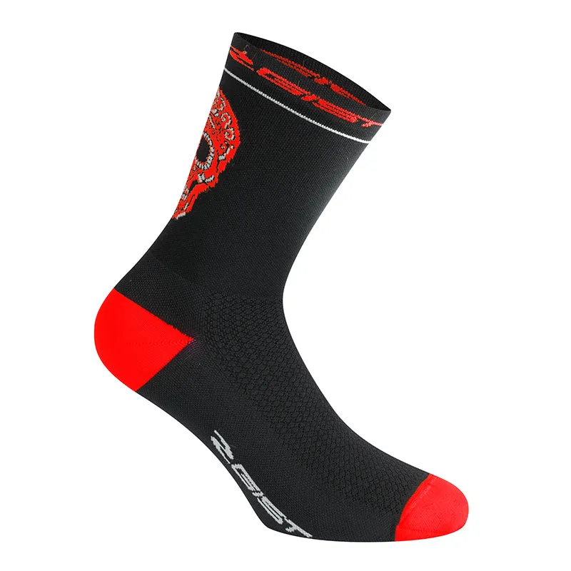 Chaussettes - Socquettes Été Gist Crane-Skull Noir-Rouge 33-36 - Hauteur 18 cm (Paire)