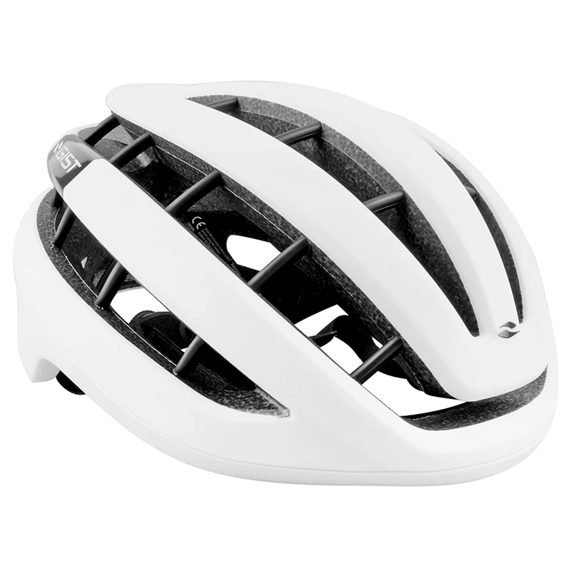 Casque Vélo Adulte Gist Route Rapido Blanc Mat Taille 56-62 Réglage Molette 255 G (Compatible VTT - Gravel)