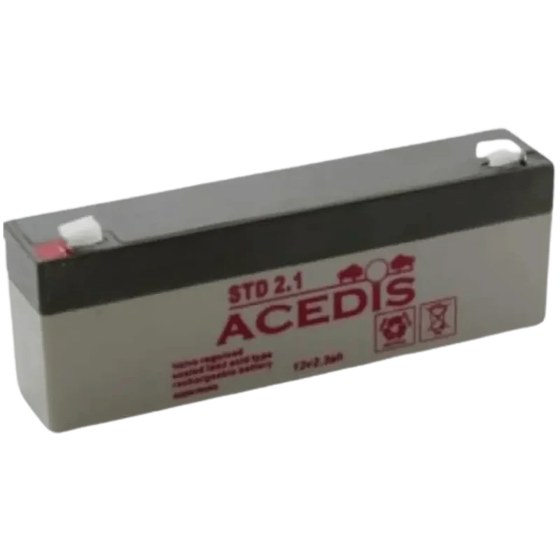 Batterie Plomb AGM ACEDIS STD2.1 12V 2.3Ah – VRLA Étanche Faston 4.75mm