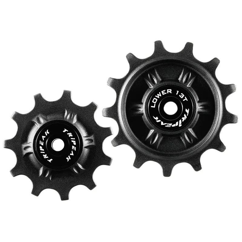 Galet Dérailleur Gravel-VTT Tripeak 11-13 Dents Céramique 11V. Shimano Grx-Xt (Grx810 - 815 - Xtm8000) Noir (Blister De 2)