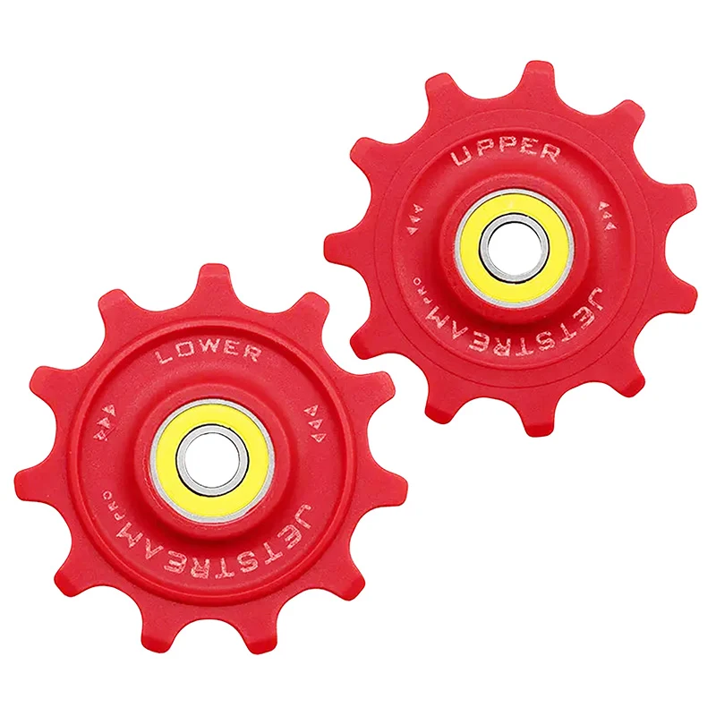 Galet Dérailleur Route Tripeak 11-11 Dents Céramique 12V. Shimano Dura-Ace R9200 - Ultegra R8100 - 105 R7100 Rouge (Blister De 2)