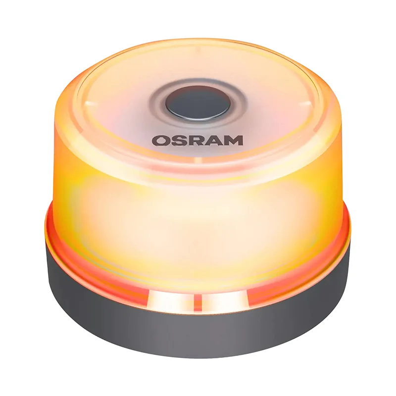 Gyrophare-Feu De Detresse A LED Osram Ledguardian Road Flare Signal V16 Visible Jusqu'A 1000 M, Puissance 140 Lm 2000K (Magnetique)