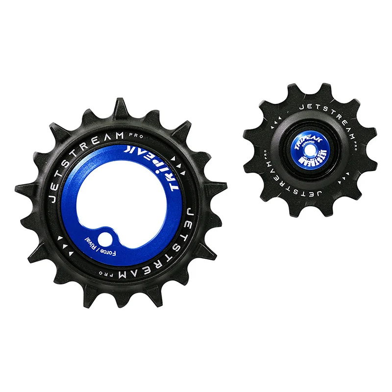 Galet Dérailleur Aopw Tripeak 12-18 Dents Céramique 12X2V. Sram Axs Force-Rival D1-D2 Bleu Fonce -2023 (Jeu De 2) (Garantie 4 Ans)