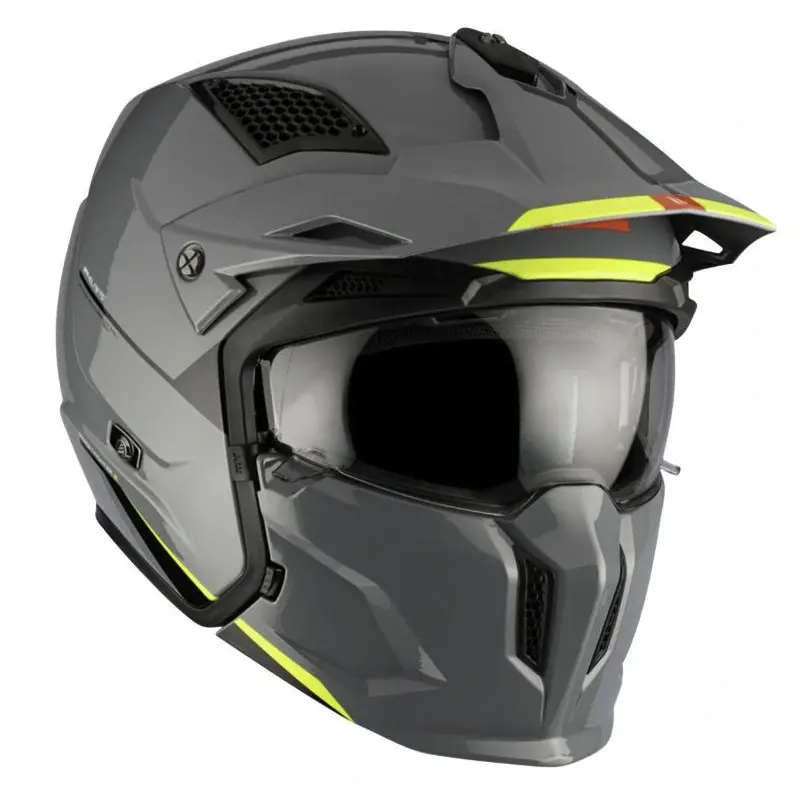 CASQUE TRIAL MT STREETFIGHTER SV UNI SIMPLE ECRAN TRANSPARENT TRANSFORMABLE AVEC MENTONNIERE AMOVIBLE