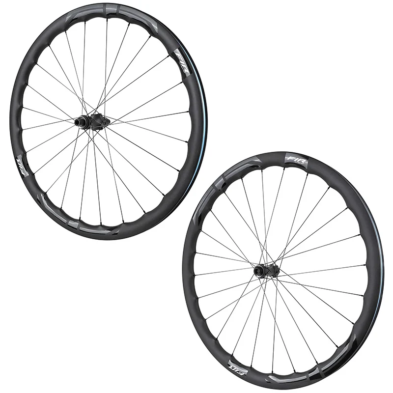 Roues Route Disque 700 Fir Fc 38 Pro Centerlock Carbone Noir Cassette Sram Xdr 12V Axe Traversant 12-100 Et 12-142 Hauteur-Profil 38 mm (Paire) - Tubeless Ready