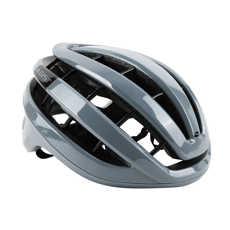 Casque Vélo Adulte Gist Route Rapido Gris Brillant Taille 56-62 Réglage Molette 255 G (Compatible VTT - Gravel)