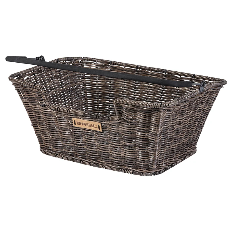 Panier Avant - Arrière Osier Synthetique Basil Capri Flex Marron (31X22X13.5 cm)