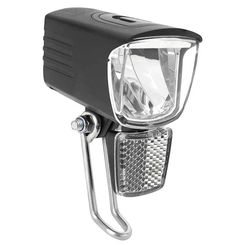 Éclairage Vélo Pour Moyeu Dynamo Avant Sur Fourche Marwi Extreme 80 Lux Noir Bouton Switch On-Off