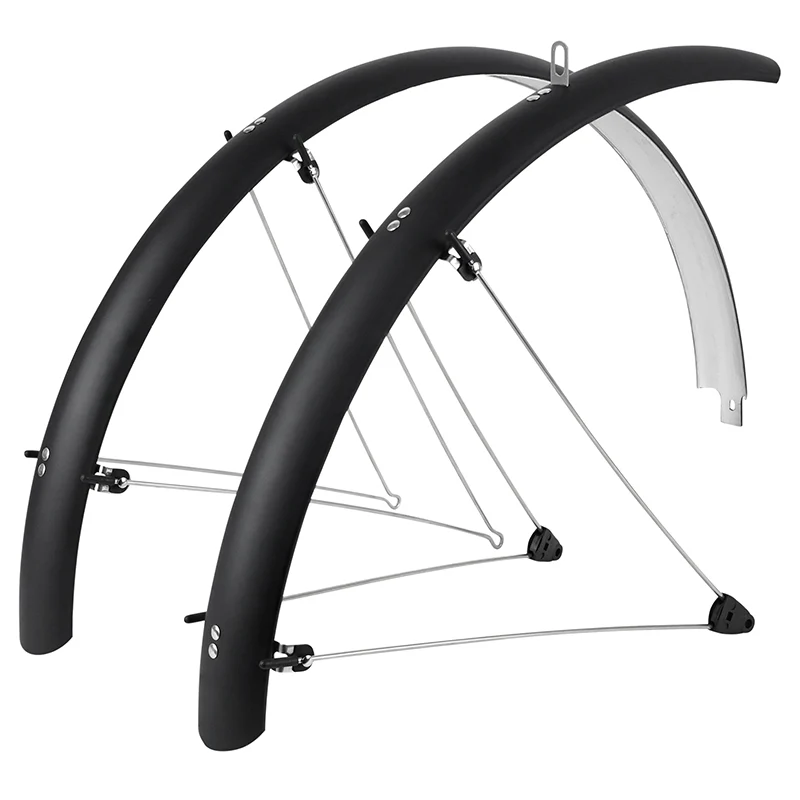 Garde Boue VTT Tringles 26" Stronglight Tour 54 mm Noir Mat (Paire) Avec Fixation Classic Tringles INOX