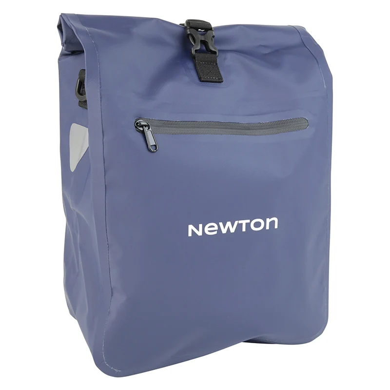 Sacoche Arrière Vélo Laterale Sac Bandouliere Newton Bleu Droit-Gauche 20L Fixation A Crochet Et Velcro Pour Porte Bagage
