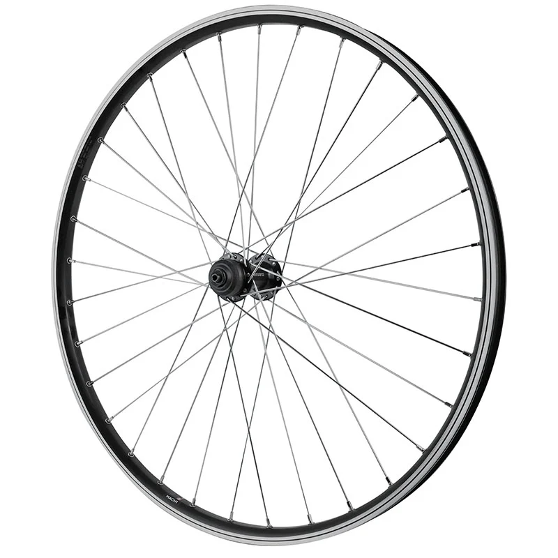Roue VTT Patin Blocage 26" M670 Combo Plus Avant Centerlock Noir Renforcé Moyeu Shimano Qc300 Spécial Loueur (Jante Double Paroi Avec Oeillets-Rayonnage INOX) Jante 21C 32 Rayons