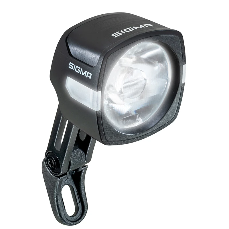 Éclairage Vélo VAE - E-Bike Avant Sur Fourche Sigma Eox Fl100 6-60V 100Lux Noir Compatible Fidlock - Pour Voir A 80M