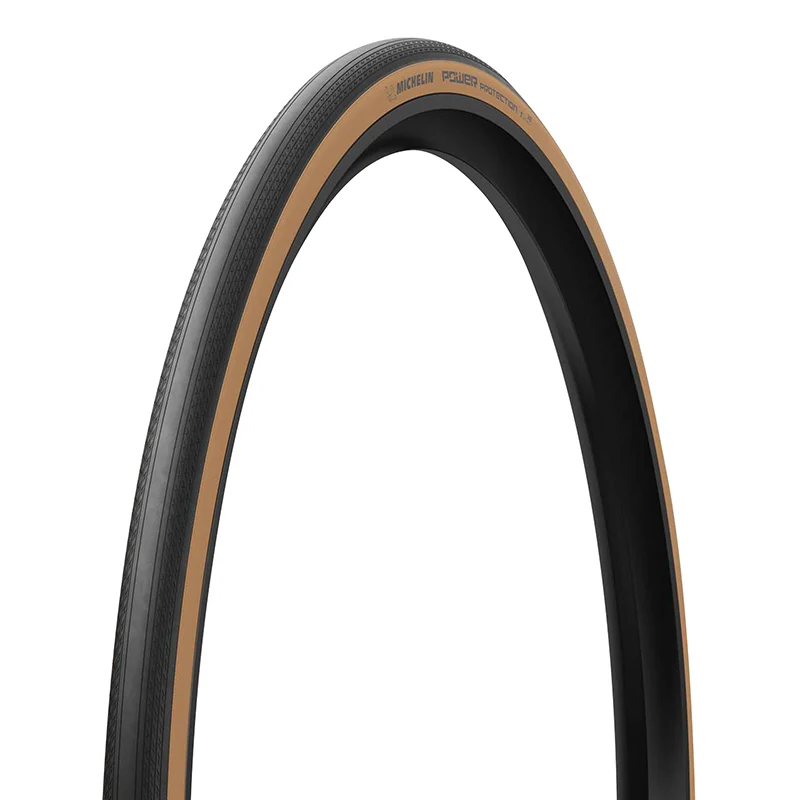 Pneu Route 700 X 30 Michelin Power Protection Noir Flanc Beige Tubeless Ready Ts (30-622)