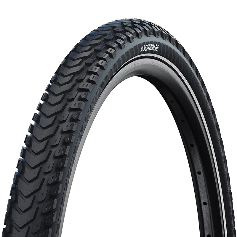 Pneu VTC - VAE Urbain 28-29 X 1.75 Schwalbe Marathon Mondial Noir Tr (47-622) Renfort 5 mm Flanc Reflex Homologué VAE E50