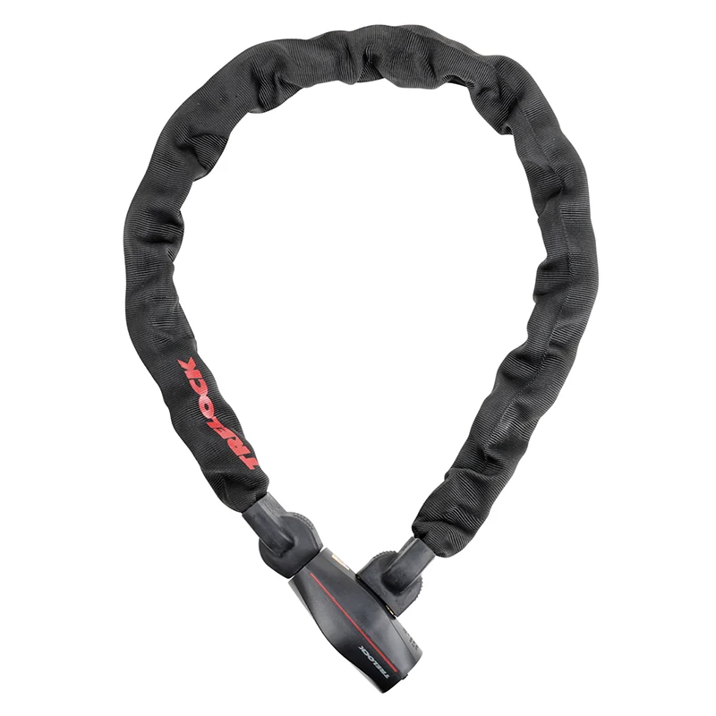 Antivol Vélo Chaîne A Clé Trelock Bc680 Diam 9.5 mm L1.10M Noir - Sécurité Niveau 17-18