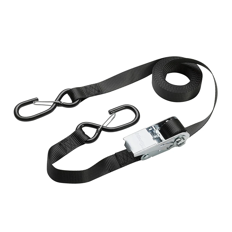 Sangle Moto A Cliquet Avec Crochet Masterlock Largeur 25 mm Longueur 5M Noir Capacite D'Arrimage 400Kg (Vendu A L'Unite) -Certification Tuv-