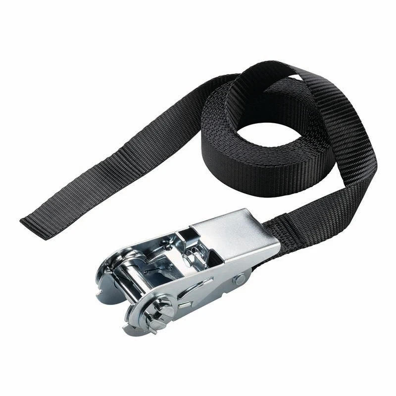 Sangle A Cliquet Masterlock Largeur 25 mm Longueur 2,50M Noir Capacite D'Arrimage 400Kg (Vendu A L'Unite) -Certification Tuv-