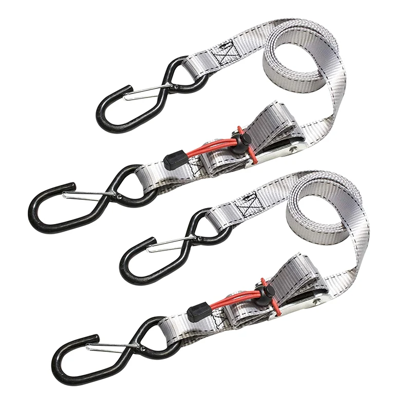 Sangle A Boucle Autobloquante Masterlock Largeur 25 mm Longueur 1,80M Gris Capacite D'Arrimage 250Kg (Vendu A La Paire) -Certification Tuv-
