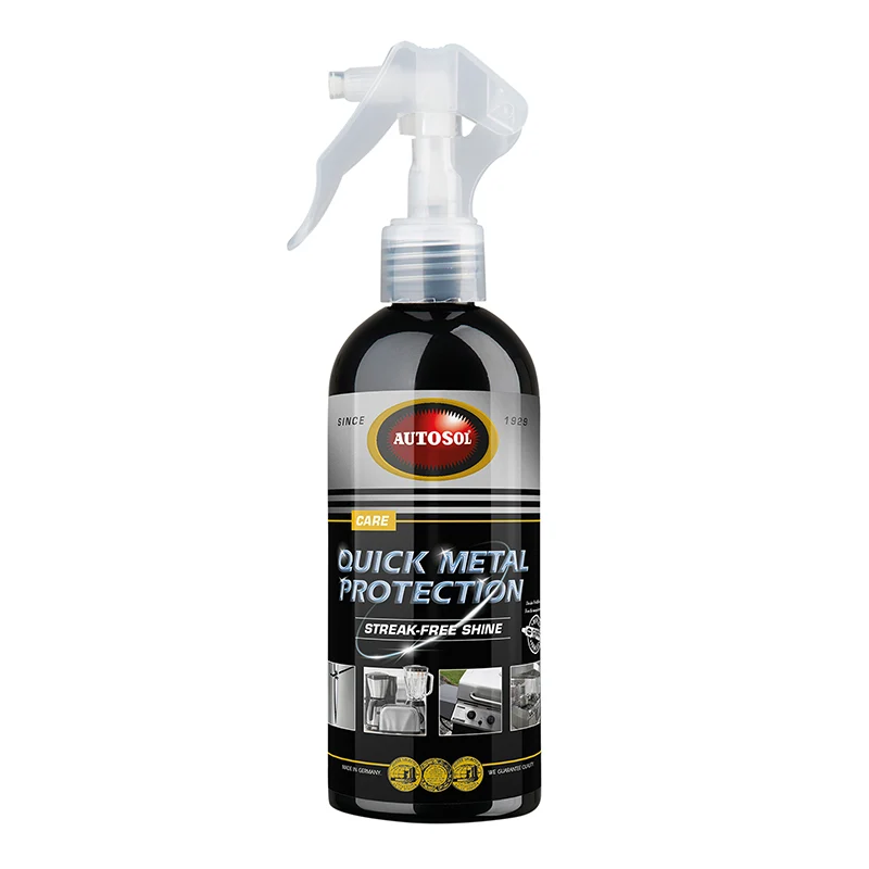 Nettoyant-Dégraissant Autosol Quick Métal Protection (Spray 250 Ml) (Convient Aux Surfaces Métallique Brosses Et L'Aluminium Anodise) (Made In Germany - Qualite Premium)