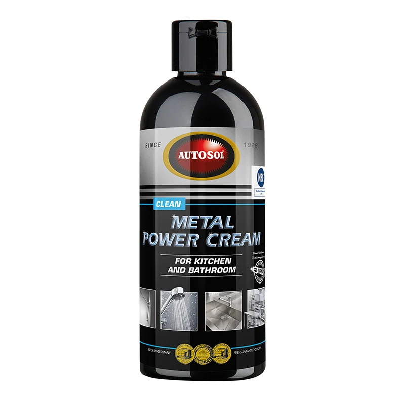 Nettoyant Métal Autosol Power Cream (Flacon 250 Ml) (Entretien Tous Metaux : Alu, Cuivre, Acier...) (Made In Germany - Qualite Premium)