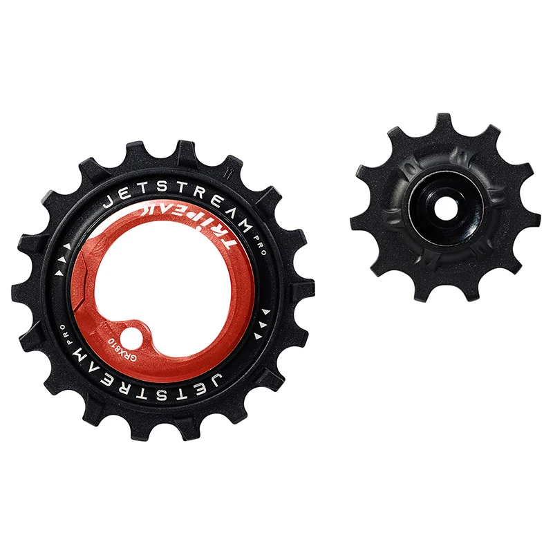 Galet Dérailleur Aopw Tripeak 11-18 Dents Céramique 12-11X2V. Shimano Grx Rx810 - 815 - 820 Rouge (Jeu De 2) (Garantie 4 Ans)