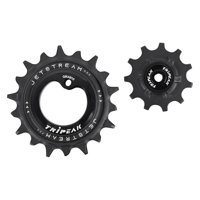 Galet Dérailleur Aopw Tripeak 11-18 Dents Céramique 12-11X2V. Shimano Grx Rx810 - 815 - 820 Noir (Jeu De 2) (Garantie 4 Ans)