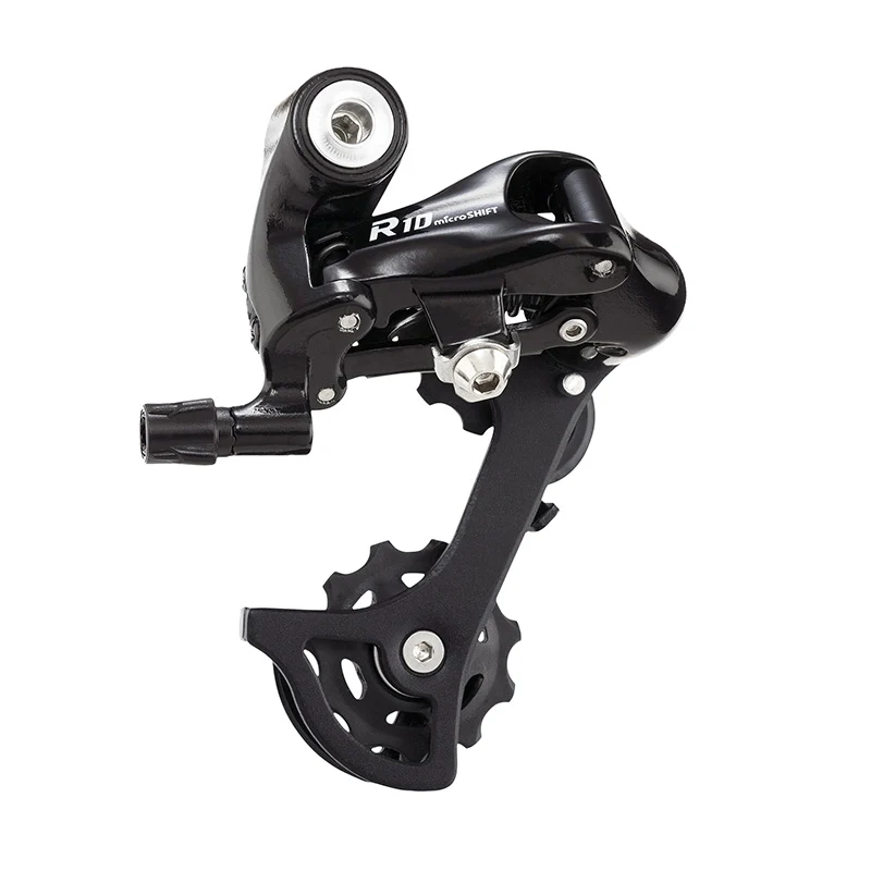 Dérailleur Route Arrière Microshift 10V. Double Chape Moyenne Compatible Shimano Tiagra 4600 - 105 5600-5700 (Max 34 dents)