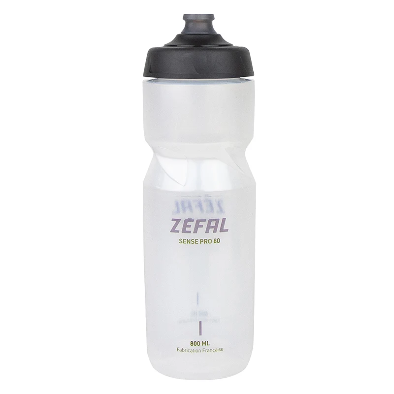 Bidon Zefal Sense Pro 80 Translucide (Gris-Vert) 800Ml (Bouchon Sécurité Anti-Goutte)