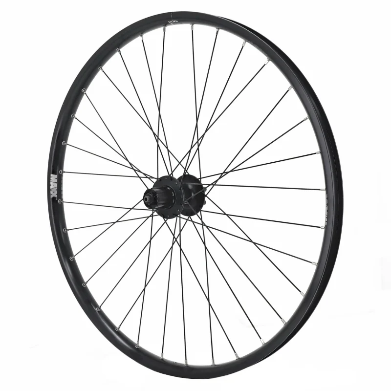 Roue VTT Disque Blocage 27.5" Maxx 25 Tubeless Ready Arrière Noir Moyeu Shimano M475 Disque 6 Trous 11-10-9V Compatible VAE - All Terrain - Jante 25C 32 Rayons